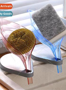 Leaf Soap Box Bathroom Creative Suction Cup Soap Box Drainag