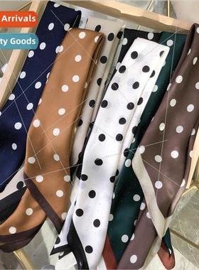 2021 Spring and Autumn 70 small square scarf Korean polka do