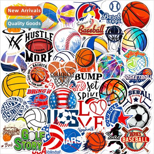 50 -created Ball Games Stickers Football Volleyball Softball