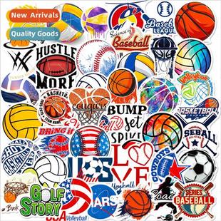 50 -created Ball Games Stickers Football Volleyball Softball