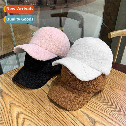 The new baseball cap female fall and winter tweed Korean ted