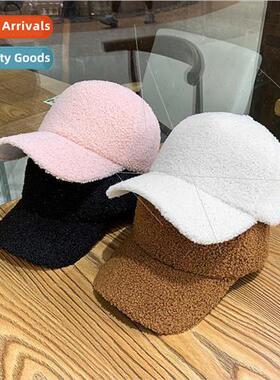 The new baseball cap female fall and winter tweed Korean ted