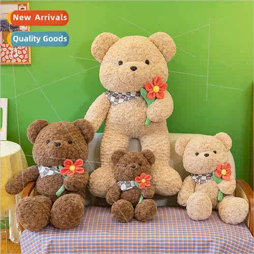 Cute cuddle flower teddy bear plush toy large bear doll slee