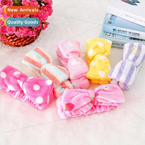 New facecloth butterfly end hair ties polka dot stripes wash