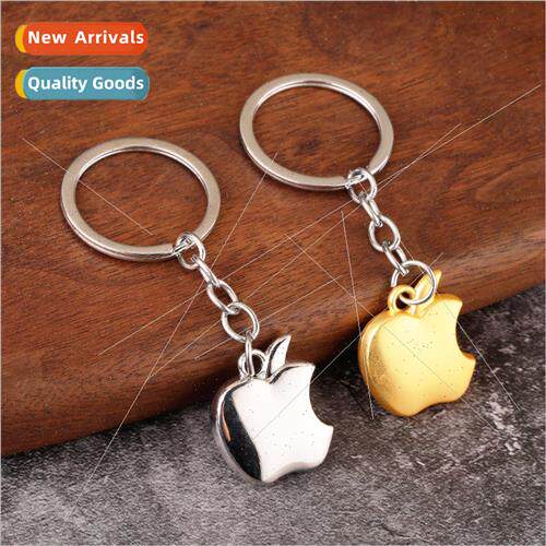 Metal keychain key simulation apple keychain creative  small