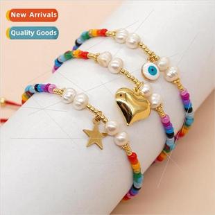 2024 Rainbow Color Rice Beads Natural Pearls Handmade Beaded