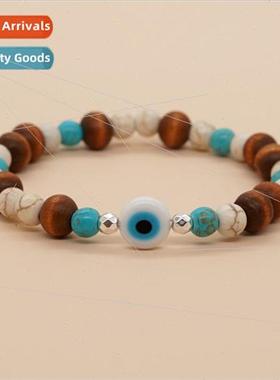 New ins retro  string synthetic natural stone glaze eye desi