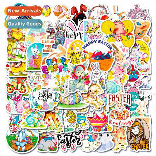 50 Easter Stickers EasterDay Kids DIY Easter Stickers Bunny