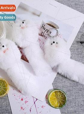 2020 plush bag charm creative keychain cute charm white fox