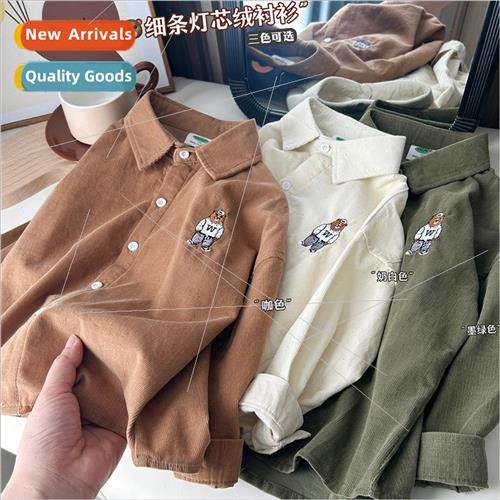 2024 spring childrens clothing boys and children pinstripe c