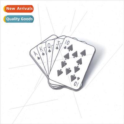 Poker Spades Flush Badge Card Game Texas Holdem  Alloy Pin