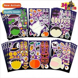 Halloween Cartoon Kids Puzzle Stickers Kids Game Stickers Ha