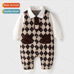 Baby fall clothes clothes newborn baby boy onesie handsome f