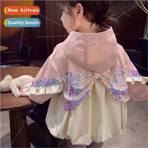 Childrens clothing 2023 new girls fashionable jacket fall se