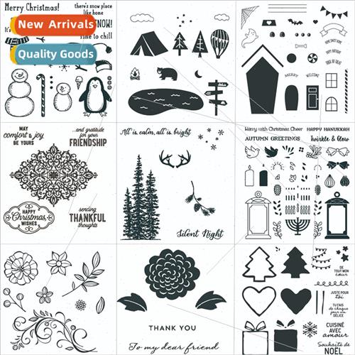Christmas Stamps 15x15cm Halloween Background Decoration Tra