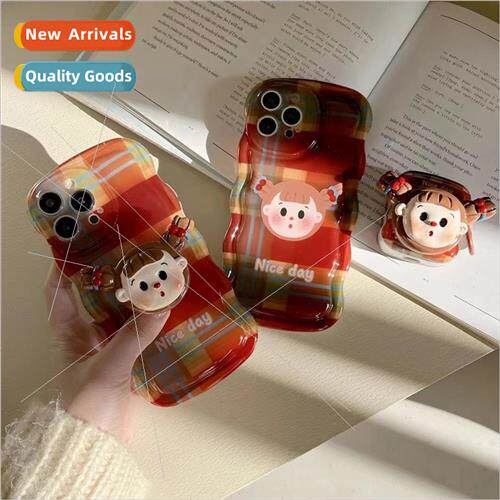Nerdy cartoon pigtail girl IPhone15ProMax wave air cushion A