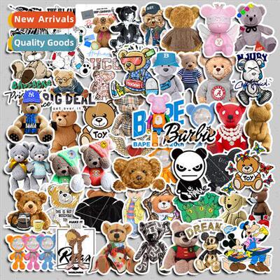 50 Funny Bear Personalized Laptop Stickers Decorative Guitar