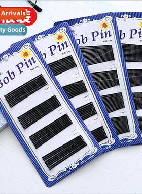 Black hair clip small steel clip a word hairpin side clip Ko