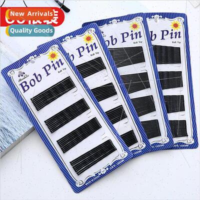 Black hair clip small steel clip a word hairpin side clip Ko