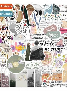 50pcs of Taylor Mould album Folklore Evermore stickers lugga