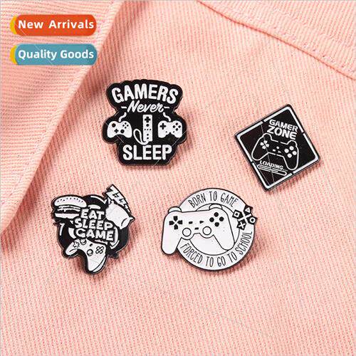 Alloy letters badge jewelry creative cartoon game console ha
