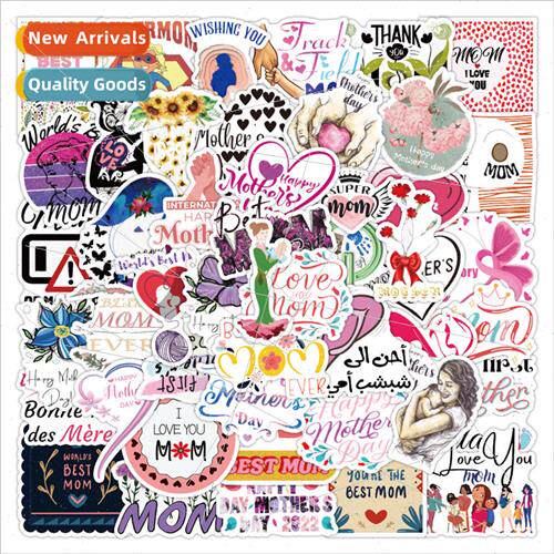 50 Mothers Day Stickers Wish Mom Happy Decorating Cell Phone