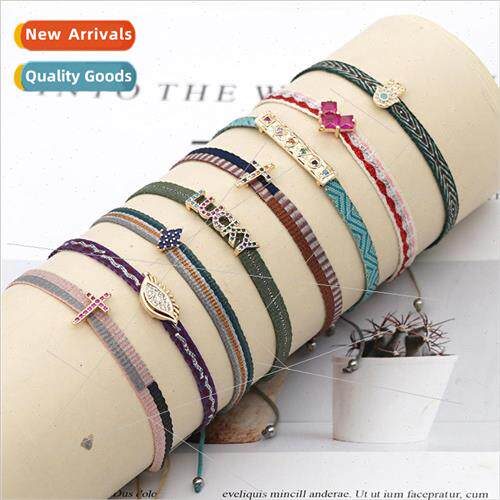 Handmade woven handband bohemian  adjustable mama lettering