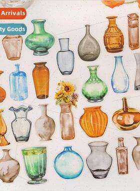 PET stickers lack of a vase series of vintage simulation bot