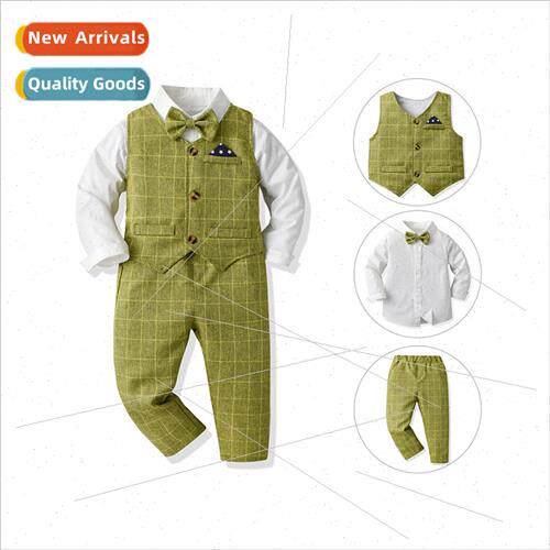 Autumn in small children suit gentleman long-sleeved shirt c