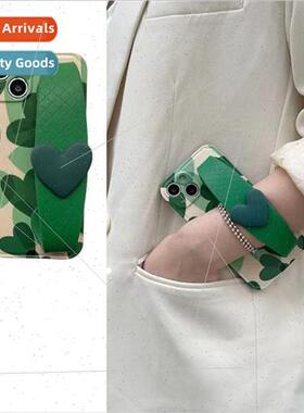 Green Full Screen Love IPhone14/14ProMax Wristband 13/12 Cas