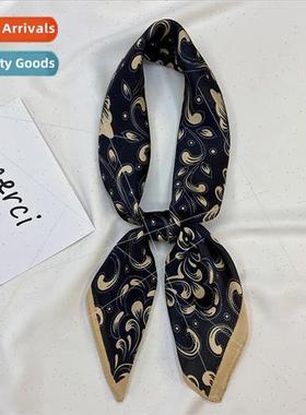 2022 spring and summer  Korean  of the retro silk scarf fema