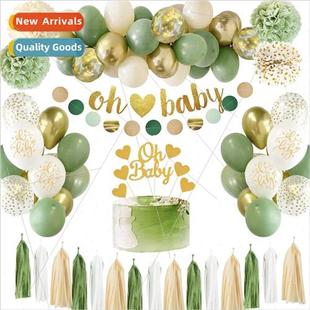 girl shower balloon baby birt avocado boy vintage set