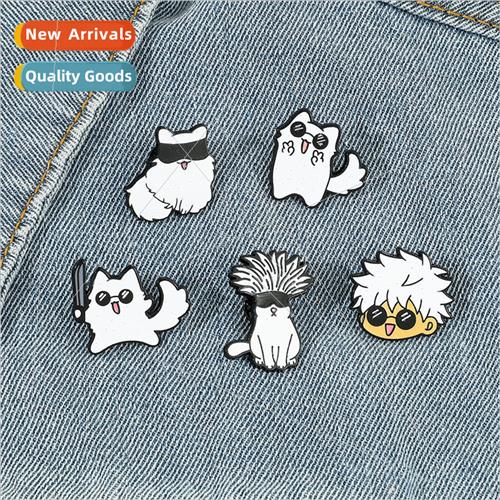 Cartoon anime spell back to war brooch five stripes goku cat
