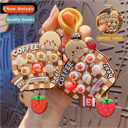 Cartoon milk tea bear gopher machine keychain fun cute delic