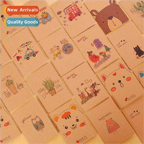 Kraft paper retro 64K small notebook mini pocket notepad bla