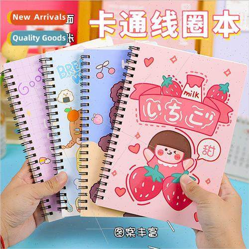 Cartoon A5 side flip notebook student diary coil book thicke