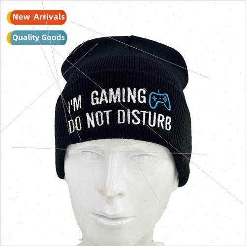 New Do not disturb i`m gaming embroidery knit cap wool cap M