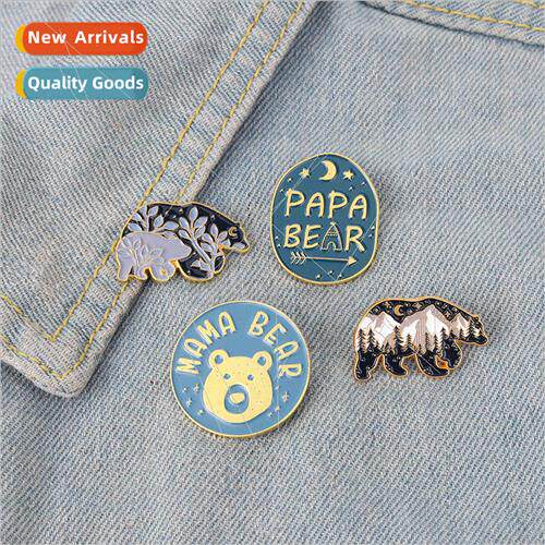 New creative cartoon snow mountain night scene pattern big b