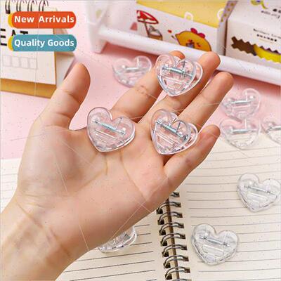 Transparent love heart clip student girl snacks sealing clip