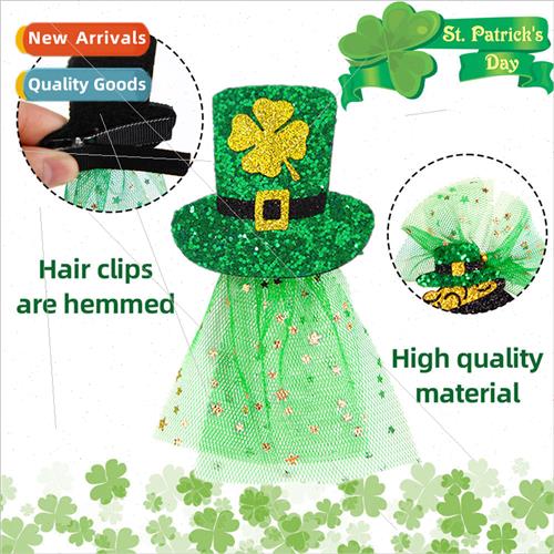 Irish Festival Childrens Hair Decorations Shamrock Handmade