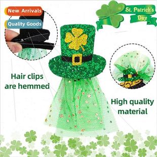 Irish Festival Childrens Hair Decorations Shamrock Handmade
