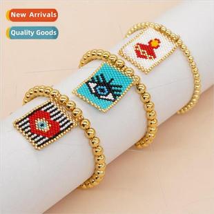 Fashion Copper Beads White Background Character Head Eyes Re