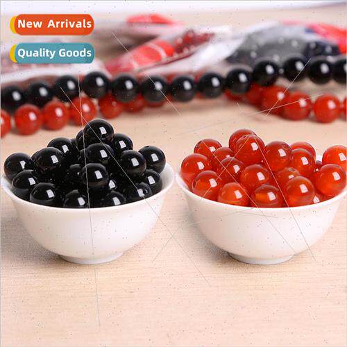 diy black and red onyx loose beads crystal small round beads