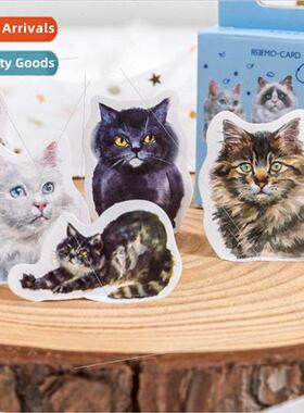 Kitten diary boxed stickers cute cat emoticon handbook diy c