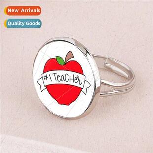 New Accessories Super Teacher Time Gemstone Open End Ring No