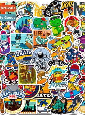 50 Cool Skateboard Stickers Personalized Cartoon Balance Bik