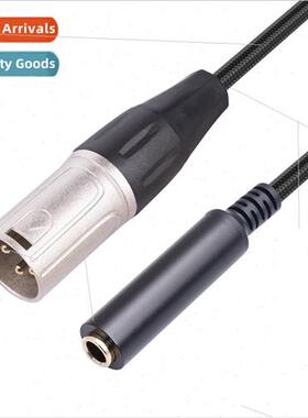 Gold-plated head metal shell shielded 6.35mm female to ca ma