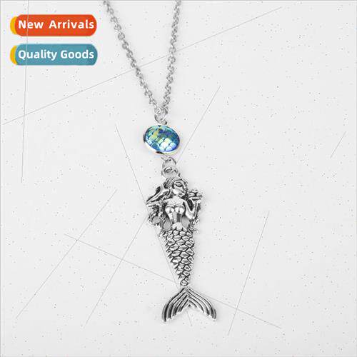 Fashion Womens Decorative Jewelry Necklace Mermaid Pendant N