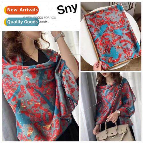 jin Satin Flaming Red ps Mulberry lk Scarf lk Scarf Women Sc