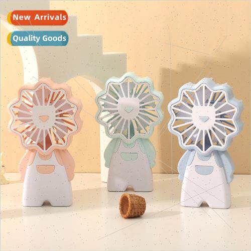 Cartoon Moe lion portable handheld small fan usb rechargeabl